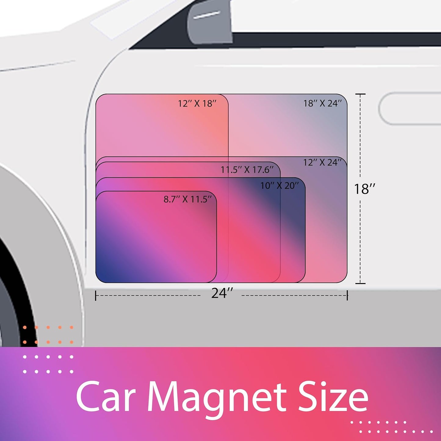 Custom Magnetic Bumper Stickers 2 Pack | Personalized Logo, Text, and Image Reflective Magnetic Signs for Vehicles | Effective Advertising Signs | Various Size | Weather-Resistant - 3x10in