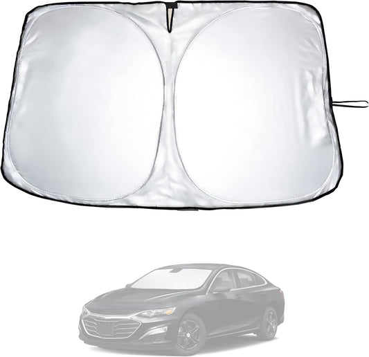 Econour Windshield Sun Shade for Chevrolet Chevy Malibu Accessories 2016-2024 2025 Sunshade Sun Visor Protector Foldable Blocks UV Rays Keep Your Car Cooler