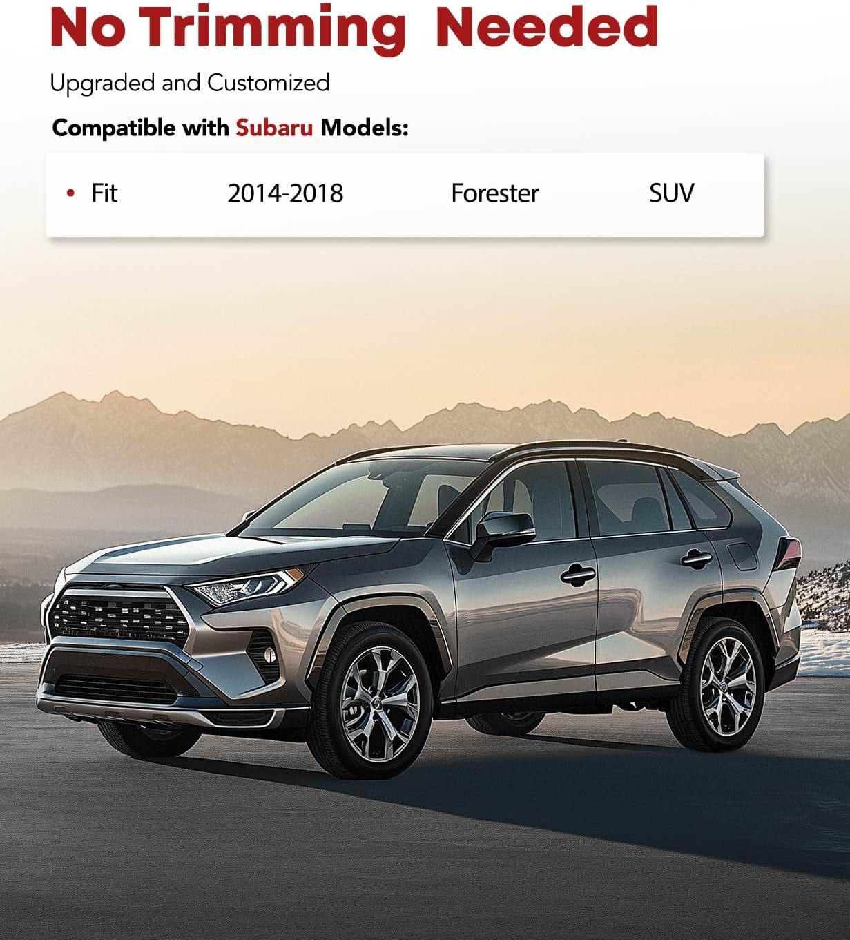 YHTAUTO Floor Mats Fit 2014-2018 Subaru Forester, TPE All Weather Car Mats Waterproof Anti-Slip Odorless Floor Liner, Interior Car Accessories Front & 2nd Row Liner