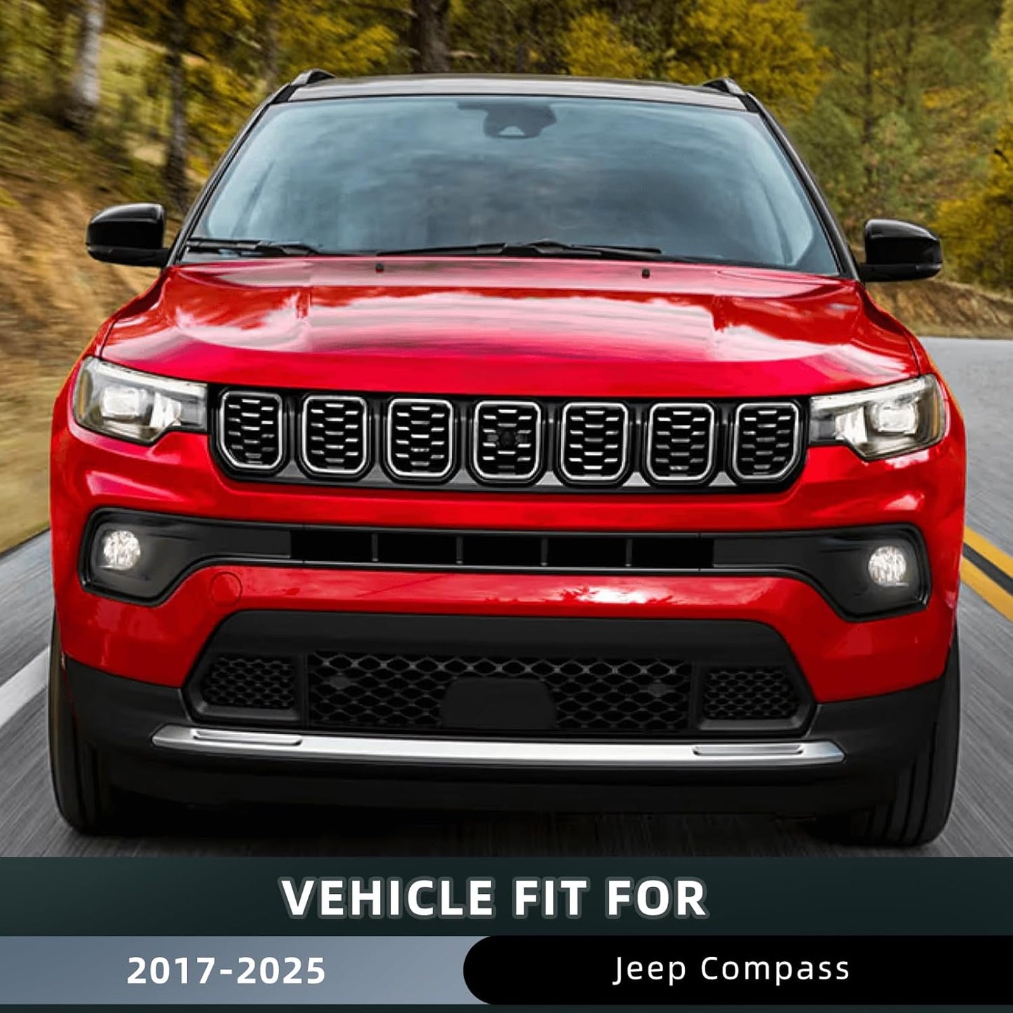 in Channel Window Visors for Jeep Compass 2017 2018 2019 2020 2021 2022 2023 2024, Rain Guards Exterior Car Accessories, Smoke Side Wind Deflectors Vent Shades Shield, 4PCS