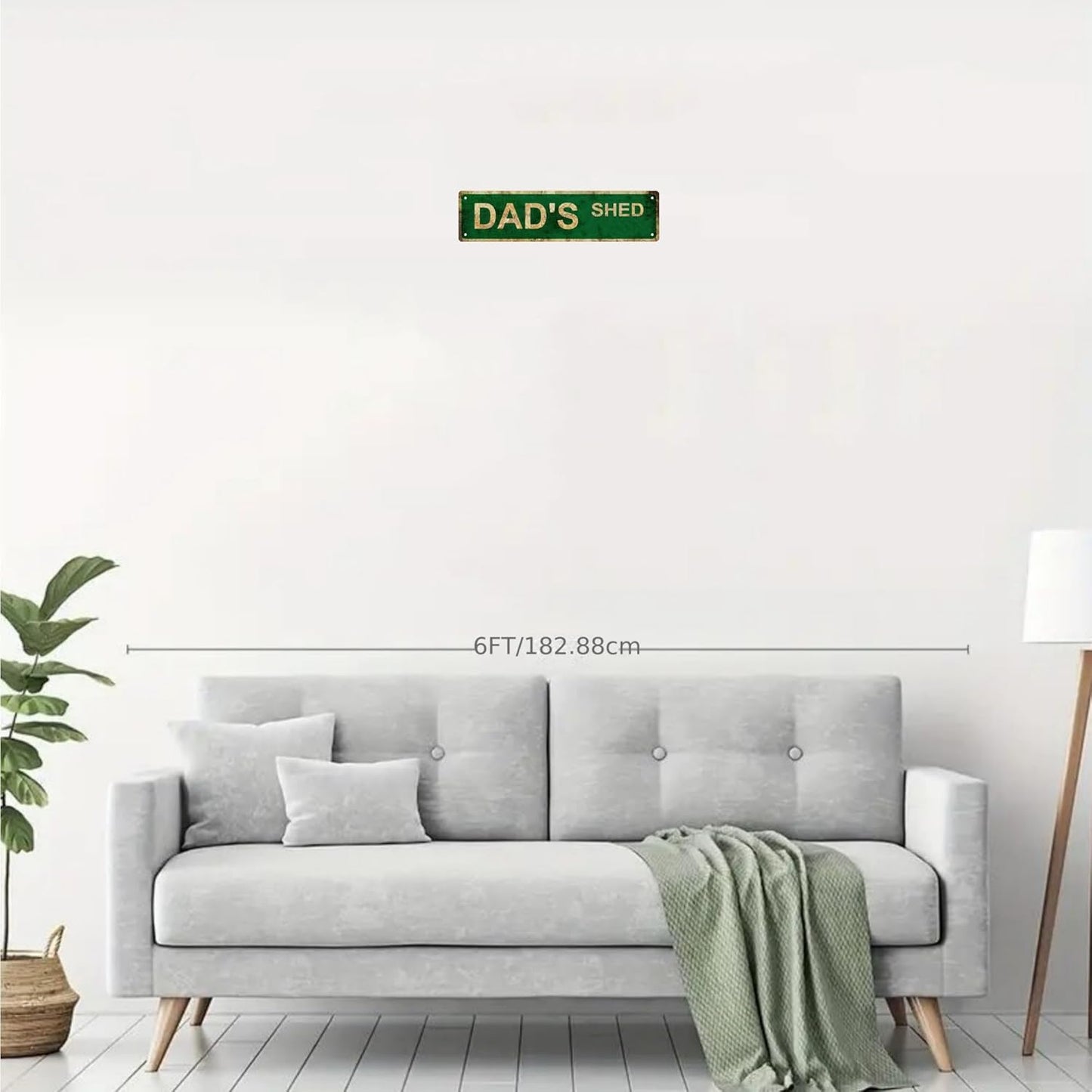 DAD'S SHED Vintage Metal Tin Sign, Street Sign, Home Decor, Room Decor, Wall Decor, Bathroom Decor, Bar Decor, Cafe Decor, Garage Decor, 16 x 4 Inch