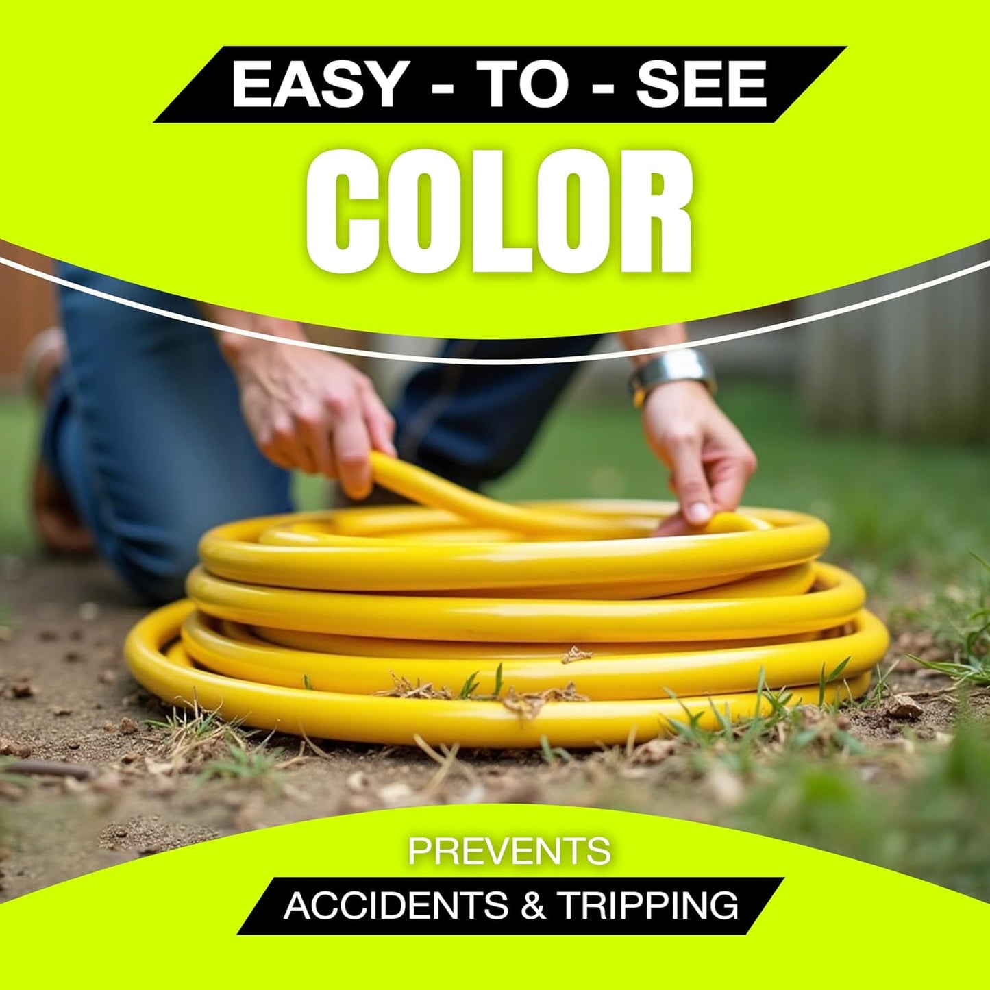 3ft Outdoor/Indoor Extension Cord 10/3 Gauge Ultra Heavy Duty 3 Prong SJTW, Waterproof, Flexible Cold-Resistant Long Power Cord,15A 125V 1875W, Yellow by LifeSupplyUSA