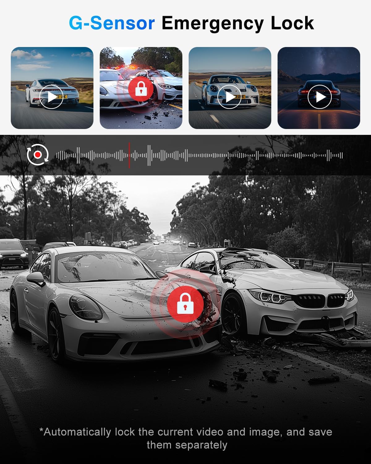 3 Channel 4K Dash Cam, IMX335 STARVIS Sensor, 4K+2K Front and Inside, 2K+1080P+1080P Front and Rear Inside Dash Camera for Cars, Free 64GB Card, Built in WiFi GPS, Intelligent Voice Control