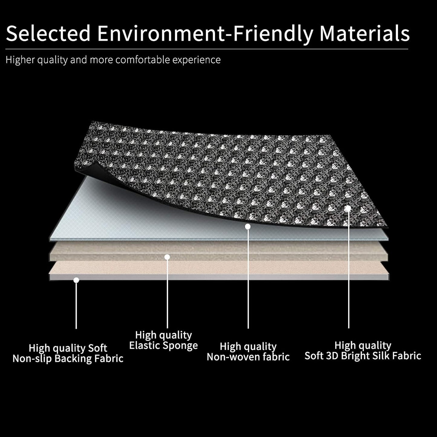 Auto Newer Breathable Universal Four Seasons Car Seat Covers, Luxury Include Front Car Seat Protector and RearCar Seat Cushion,Compatible with 95% Vehicles Fit for Cars Truck SUV (Black,3PCS)