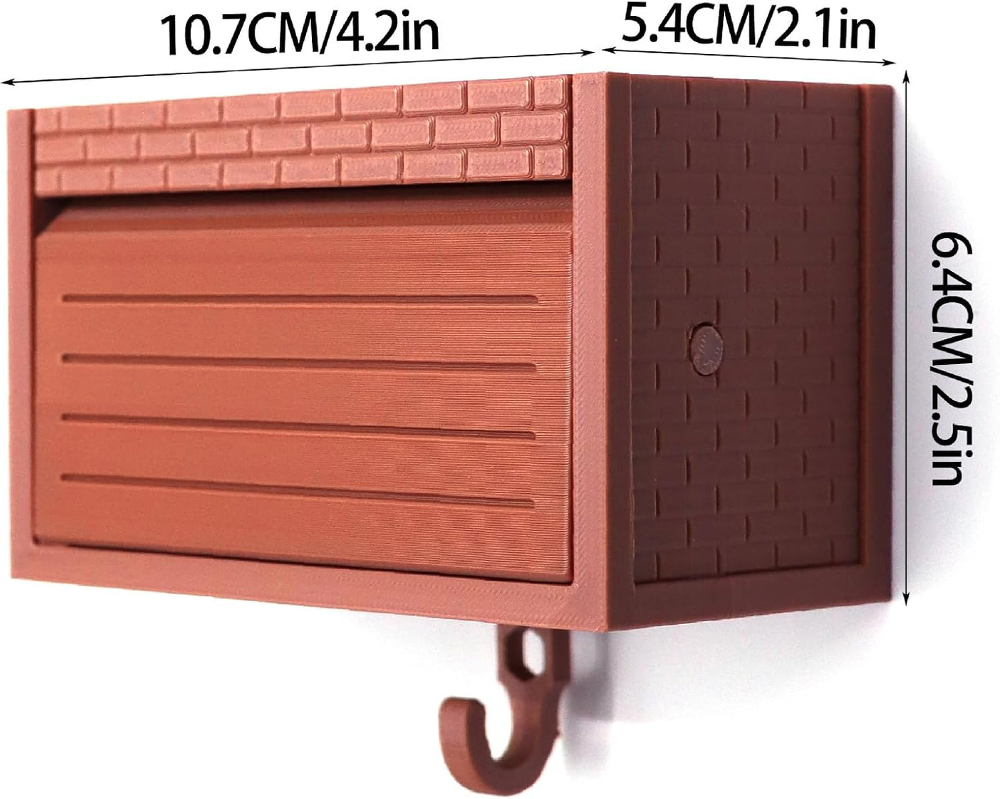 Wall-Mounted Car Display Key Holder, Decorative Garage Model Design, Multiple Colors（No Car） (Brick-Red（No Car）)
