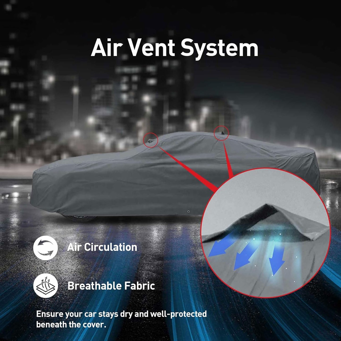 DaShield Ultimum Series Cadillac DeVille 1986-1992 Sedan All Weather Protection Semi Custom Fit Dust, Sun, Snow, Rain Protection Indoor Outdoor