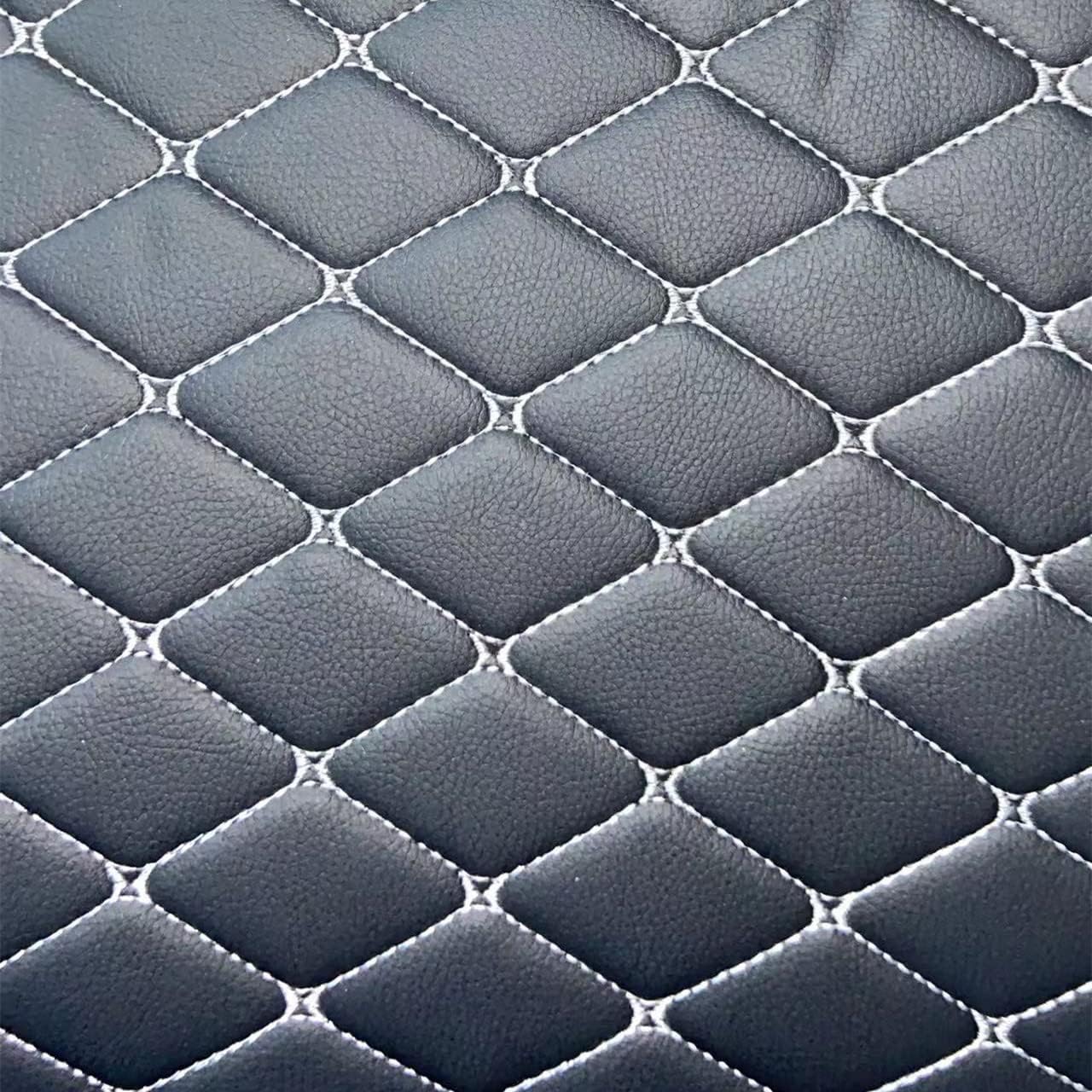 Custom All-Weather Protection Luxury Leather Floor Mats for Cars SUVs Trucks According Anti-Slip Leather Floor mats ﻿ (Black White)