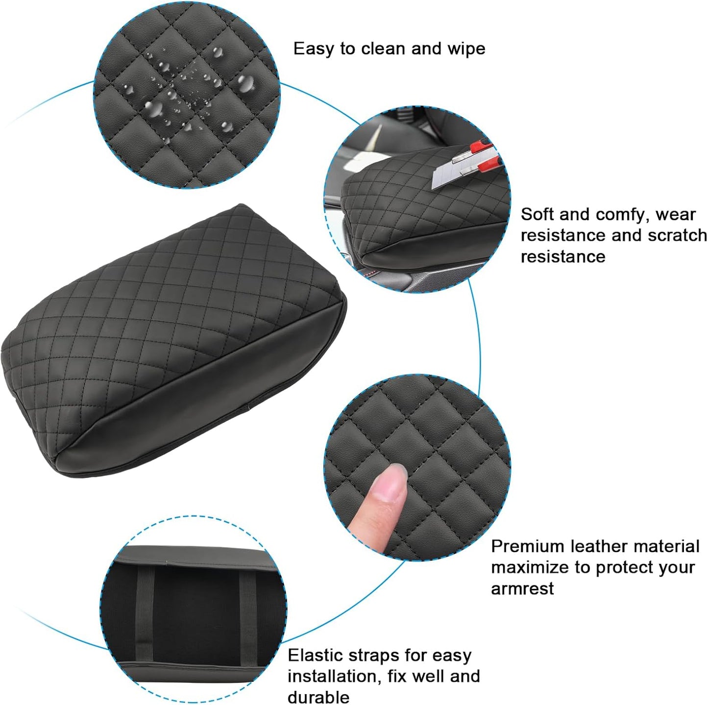 SXCY Fit for 2023 2024 Honda Accord LX EX Armrest Pad, Armrest Cover for 2023 2024 Accord Console Protection, Armrest Cushion for 2023 2024 Accord Console Protection Accessories (Armrest pad)