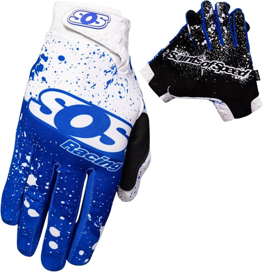 Saints of Speed Dirt Bike Gloves – Motocross, Mountain Bike, Motorcycle, BMX, Jetski, Sim, Karting, Airsoft, Paintball, Driving & Racing Bike Gloves + Phone & Touch Screen Capable
