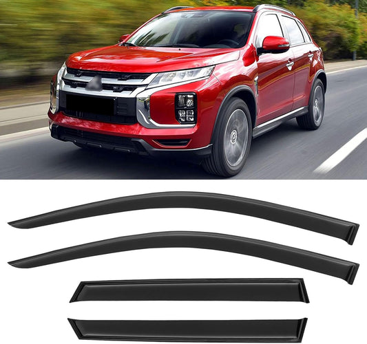 Window Visors Rain Guards Shield for 2011-2025 Mitsubishi Outlander Sport, Out-Channel Window Vent Wind Deflectors Visors Shades for 11-25 Mitsubishi ASX