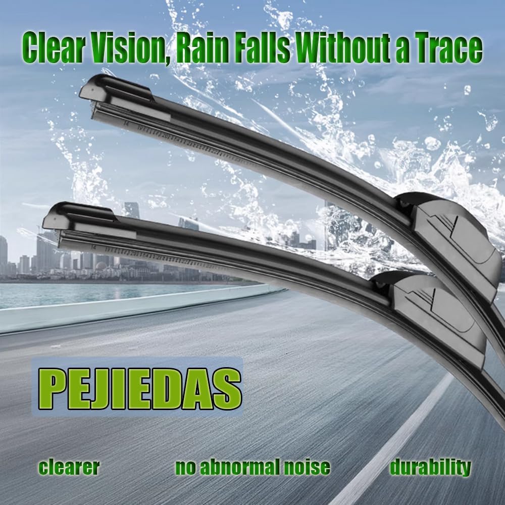 OEM Quality Front Wiper Blades, Replacement for 2008-2017 Honda Accord,2010-2015 Toyota Prius,2004-2010 Toyota Sienna, OE Original Style (26 Inch + 19 Inch Front Wiper Blades)