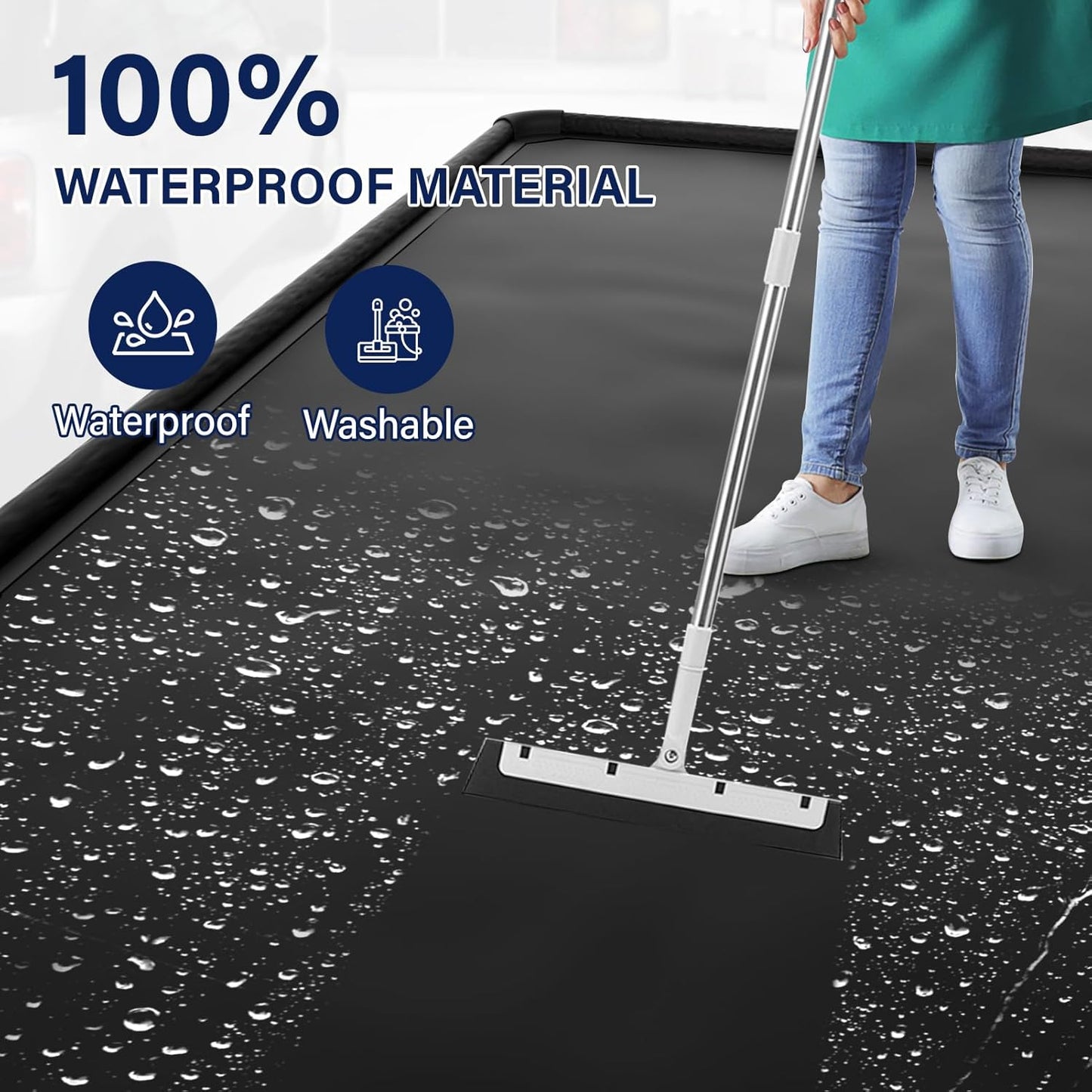 Garage Car Mat, Non-Slip Garage Floor Mat, Heavy Duty Waterproof Containment Mat for Snow Ice Water and Mud (8'6" x 22')