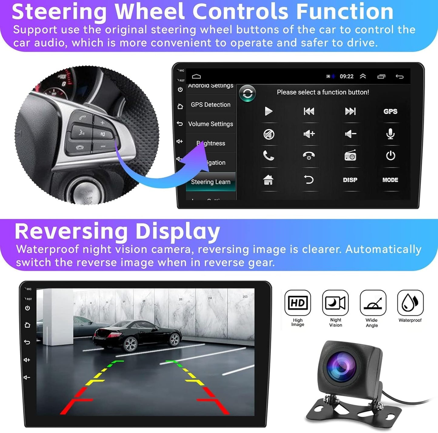 2+64G Android Car Stereo for Hyundai Tucson IX35 2010-2015 with Apple Carplay Android Auto Mirror Link 10.1 inch Touch Screen FM RDS HiFi Bluetooth WiFi GPS+Camera&MIC