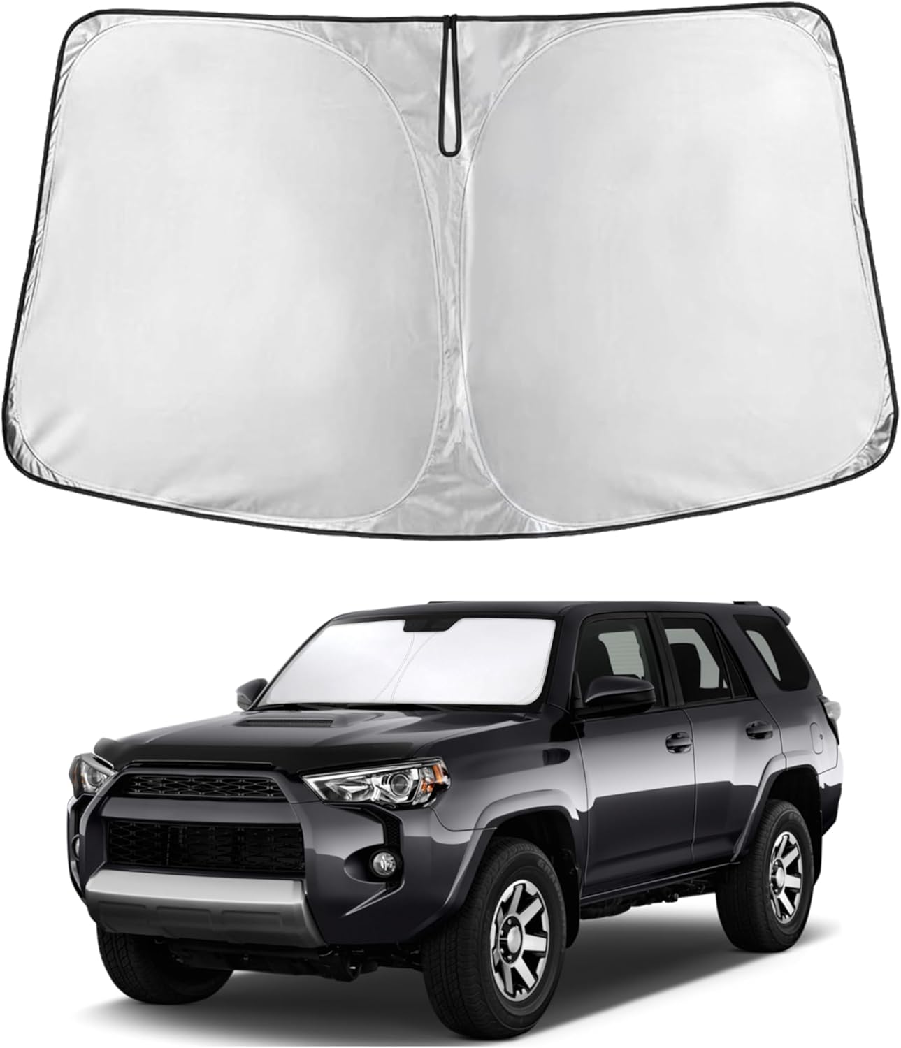 Econour Windshield Sunshade for Toyota 4Runner 2010-2025 Accessories Sun Shade Window Sun Visor Protector Foldable Blocks UV Rays Keep Your Car Cooler