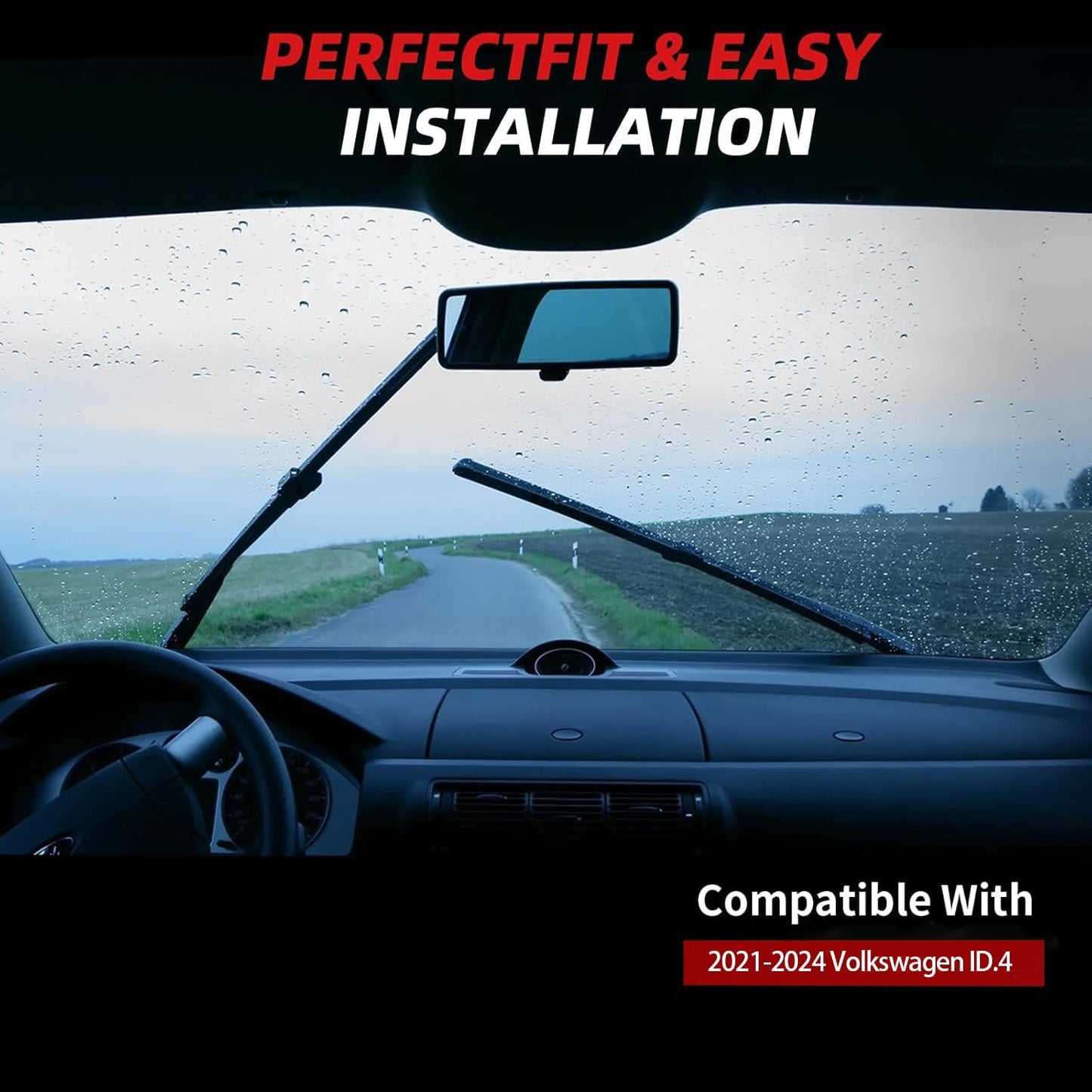 OTUAYAUTO Windshield Wiper Blades - Replacement for Audi Q5 2018 2019 2020 2021 2022 2023, Front and Rear Wipers Set, Top Lock - 24"+20"+15" (Pack of 3)