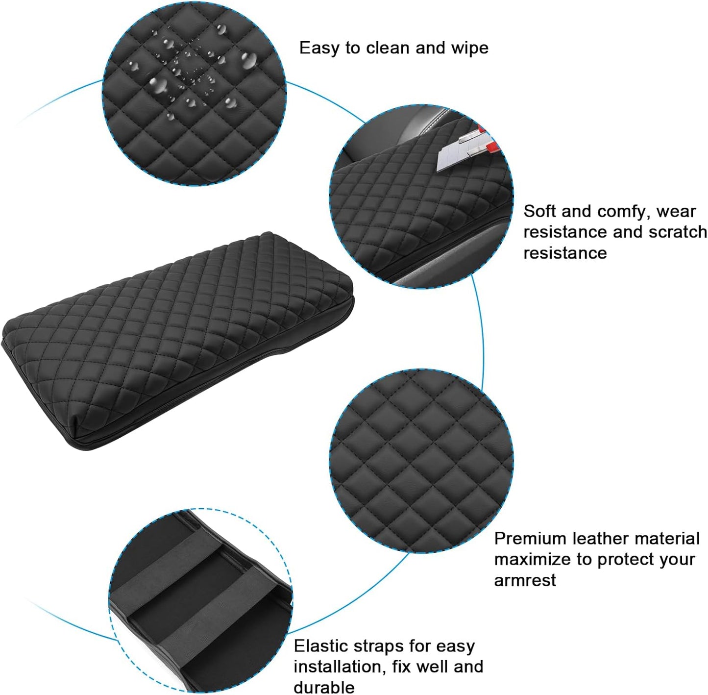 SXCY for 2025 Toyota Camry Armrest Cover for Toyota Camry 2025 Accessories 2025 Camry Center Console Cover 2024 Camry Middle Console Cover (25 Camry Armrest Pad(Rhombus Style))