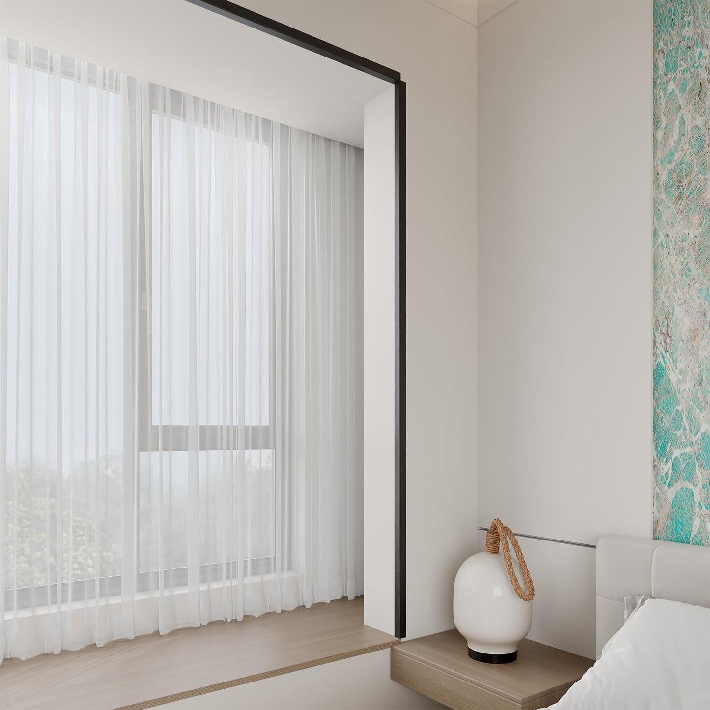 Wall Corner Protector 3PCS 45" Corner Molding Trim Black Wood Grain Corner Trim Decorative Strips for Door and Window Frames Mirror Edges Ceramic Tiles, and Wooden Wall Edges.