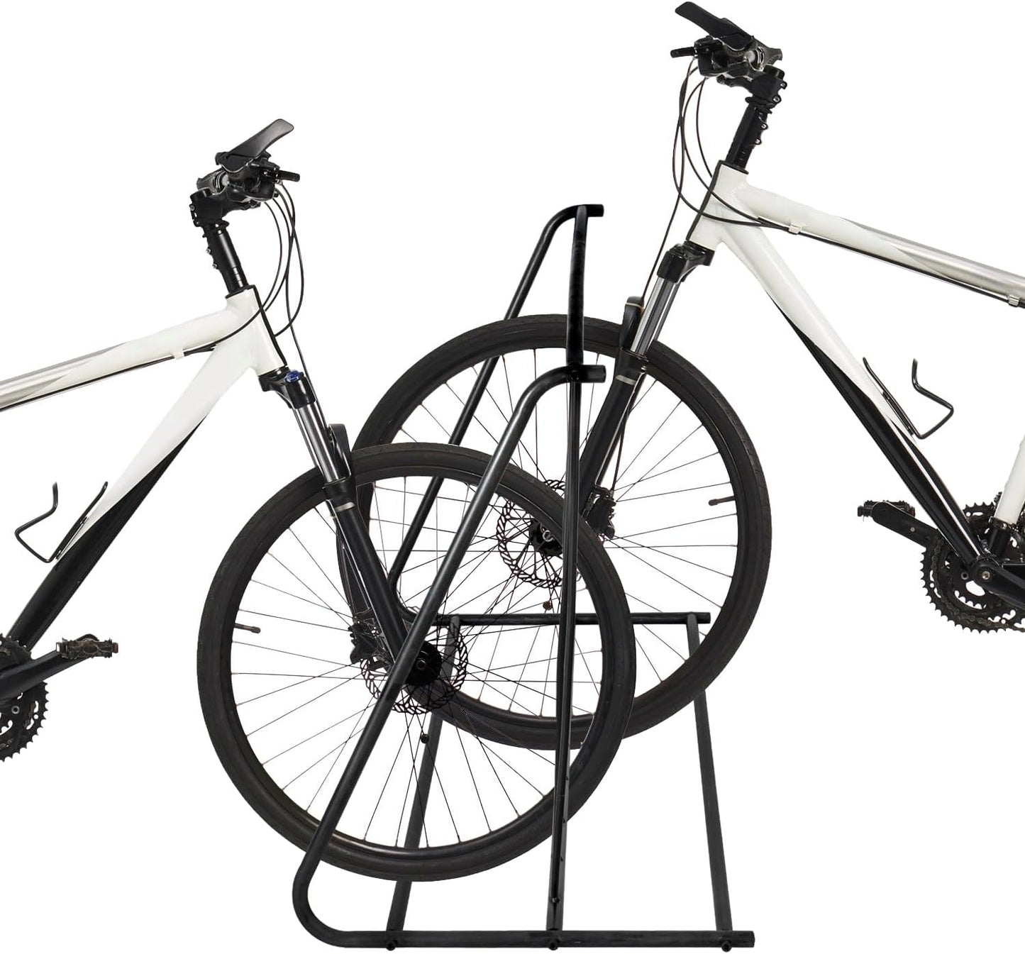 MyGift Large Metal Double-Sided Grid Bike Rack Stand, Freestanding Bicycle Storage Holder for Garage or Outdoor Parking with 6-Bicycle Capacity