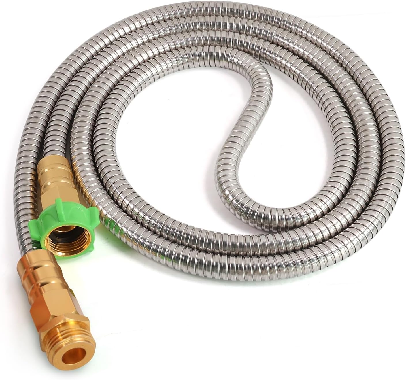 Metal Short Garden Hose 6 ft, 8 ft, 12 ft Flexible Stainless Steel Garden Hose 15 ft, 30 ft, 50 ft Heavy Duty Water Hose Flexible Water Hose (12FT)