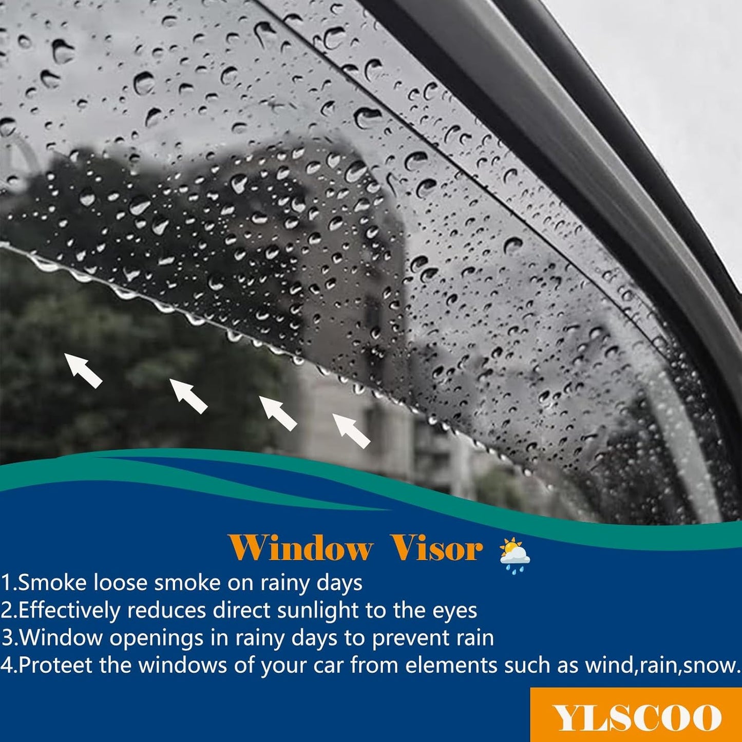 Window Visors Rain Guards fits 2010-2024 4Runner, Out-Channel Window Wind Deflectors Vent Shades Accessories, Dark Smoke 4 Pcs, 2011 2012 2013 2014 2015 2016 2017 2018 2019 2020 2021 2022 2023