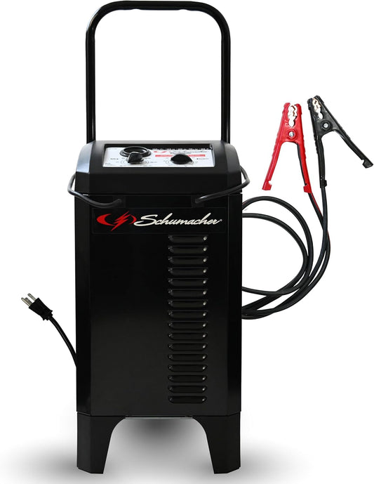 Schumacher Electric Manual Battery Charger & Engine Starter – 6V/12V 200A Heavy-Duty Auto Battery Charger with 40A Boost Mode, Color-Coded Clamps, 6-Foot Output Cables & Rugged Design SC1446