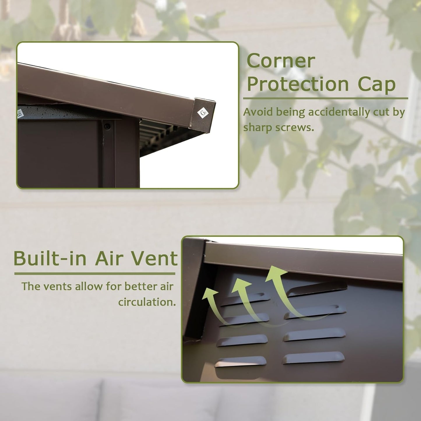 IKERY Metal Storage Shed - 6' x 4' with Double Lockable Doors, Garden and Backyard Tool Shed for Bikes, Weather - Resistant, Dark Gray