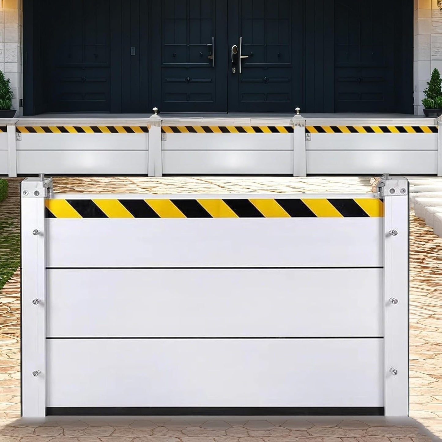 Flood Barriers for Home Exterior,Aluminum Alloy Outdoor Garage Doors Water Barriers for Flooding(H47.2Inch,L8.5FT)