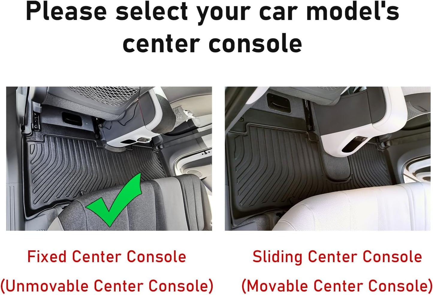 KELCSEECS Floor Mat Custom for 2024 2023 2022 Hyundai Ioniq 5 Unmovable Center Console (Fixed Center Console) All Season Guard for Car Mats TPE Floor Liners Ioniq 5 Accessories Front & Rear Row