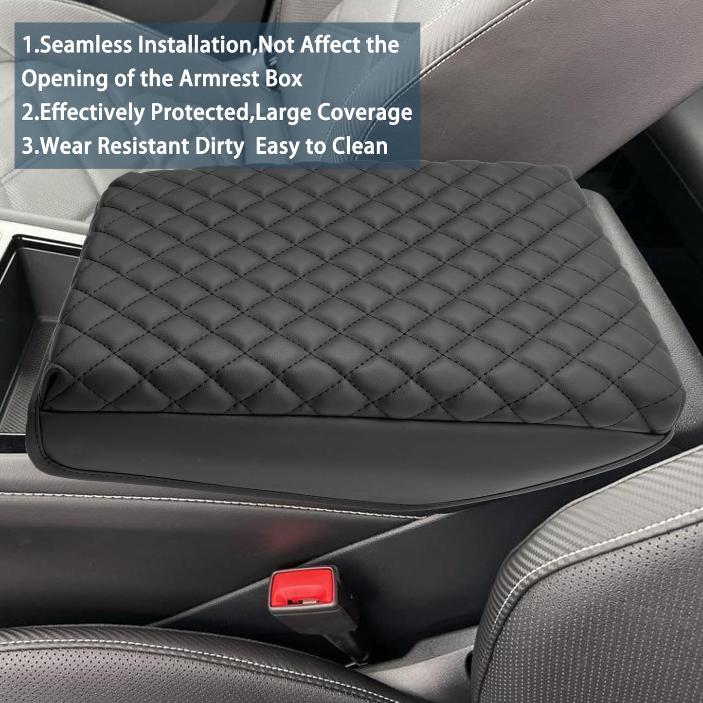 Ruiya 2025 Atlas Armrest Cover for VW Atlas 2025 Accessories Soft Comfy Thicken Center Console Cover Compatible with 2024 2025 Volkswagen VW Atlas/Atlas Cross Sport