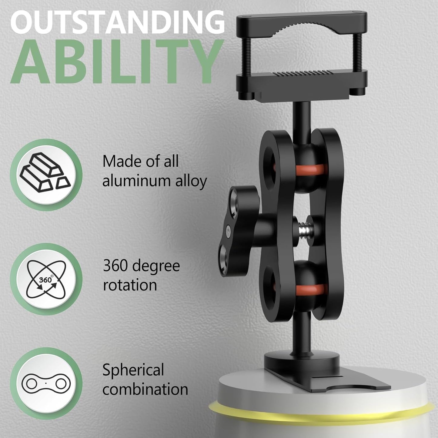 Radar Mount Mirror Mount Bracket，Aluminum Radar Detector Mount (for Escort Passport Beltronics Radar)