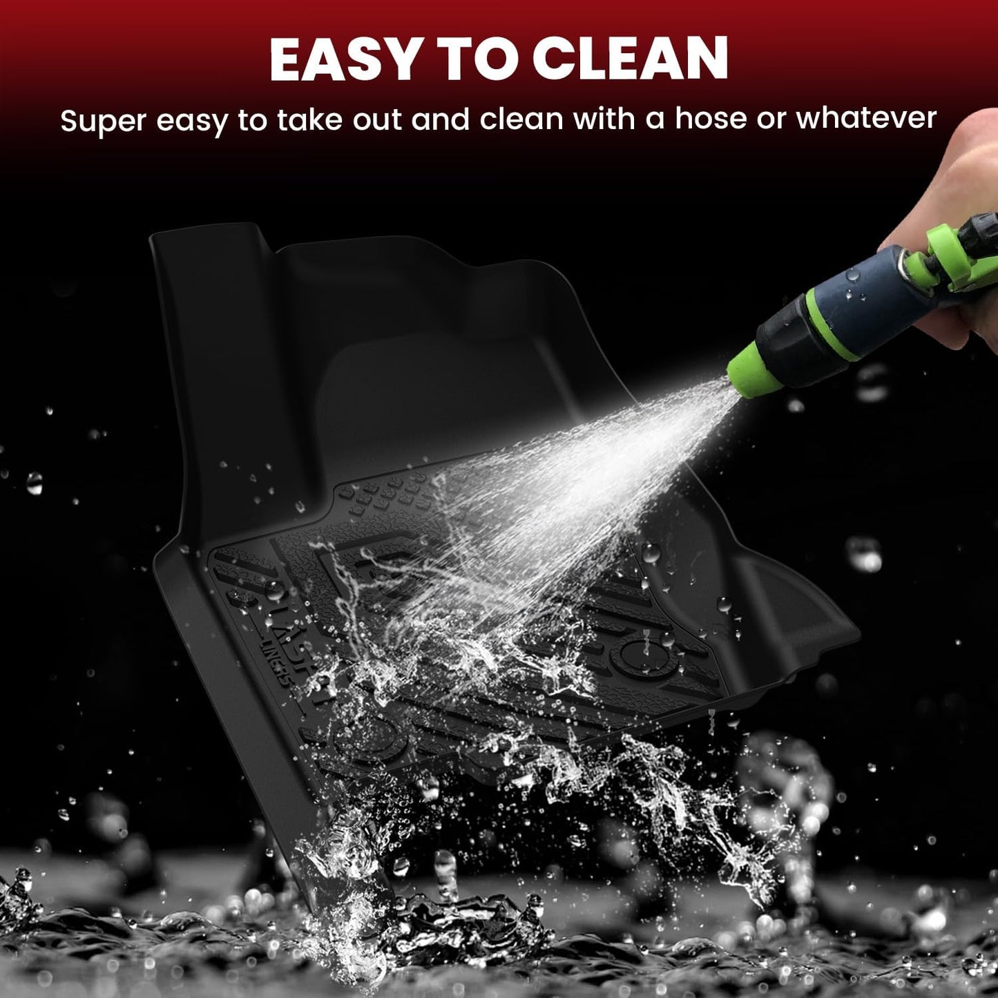 LASFIT Floor Mats Custom Fit for Toyota Land Cruiser 2024 2025, All-Weather Protection TPE 1st & 2nd Row Car Liners for Toyota Accsessories, Black Odor-Less Easy to Clean