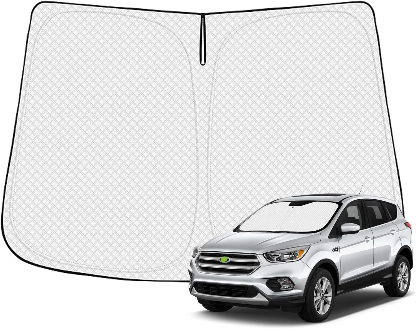 Windshield Sun Shade for 2013-2019 Ford Escape Accessories Thicken 6-Layer Front Window Sunshade Cover Sun Visor Protector Foldable Block UV Rays Keep Vehicle Cool