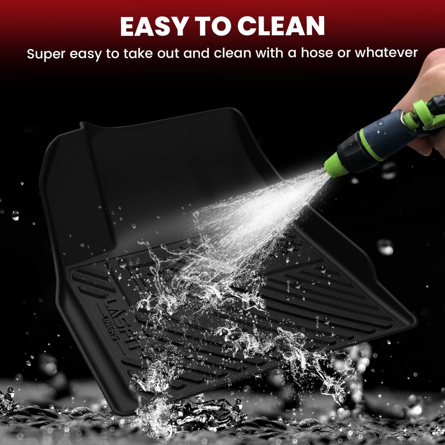 LASFIT Floor Mats for Chevy Traverse 2009-2017(Only 7 Seat)/Buick Enclave 2008-2017(Only 7 Seat)/Saturn Outlook 2008-2010(Only 7 Seat)/GMC Acadia 2007-2016 & Acadia Limited 2017(Only 7 Seat)