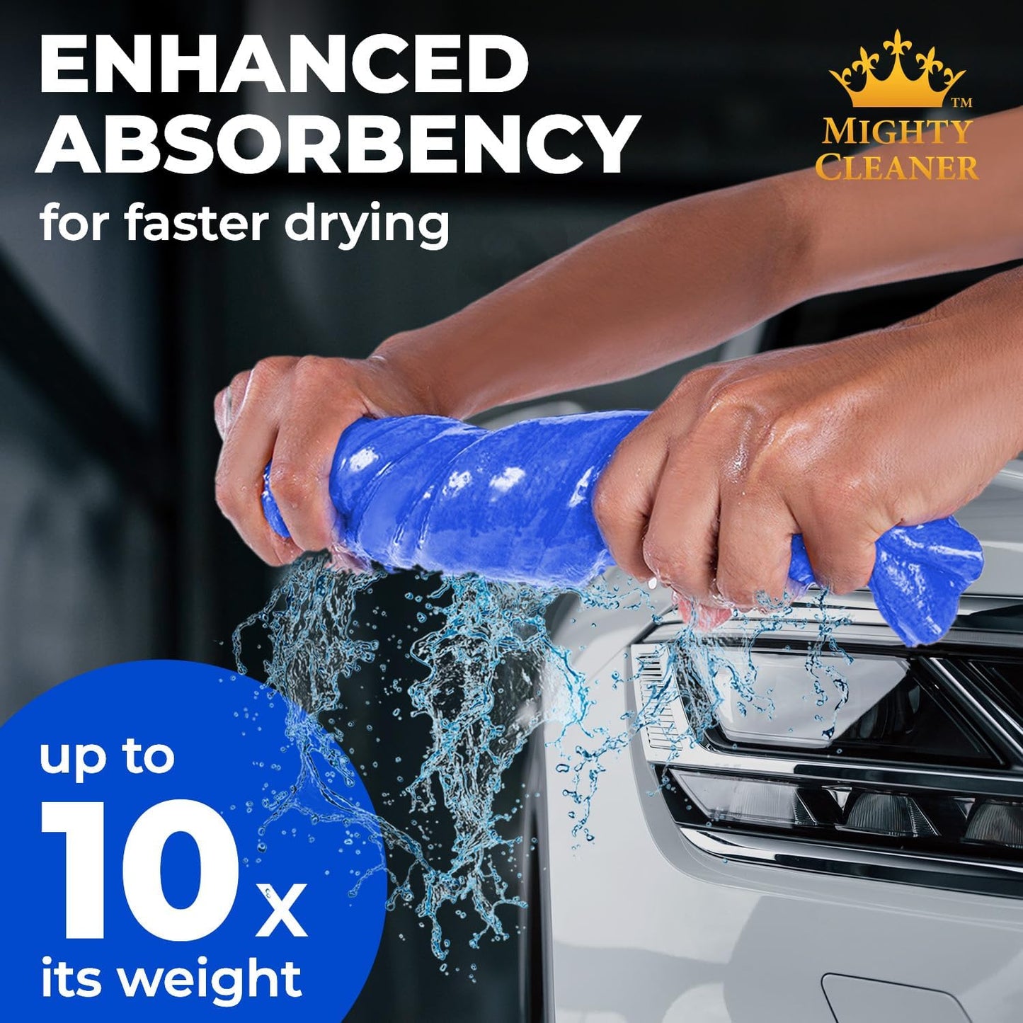 Premium Shammy Cloth for Car Drying - 26”x17” - Super Absorbent Chamois Towel for Car - Scratch-Free, Reusable & Soft