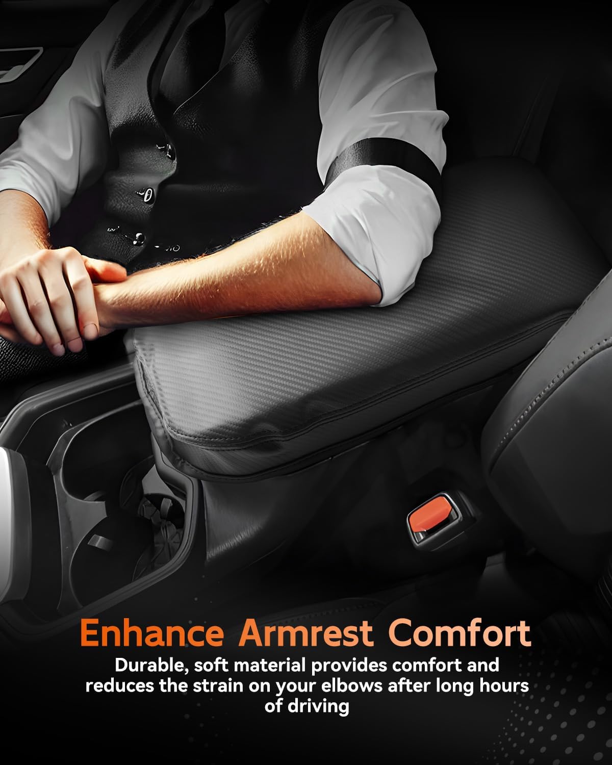 CDEFG for Toyota RAV4 2019-2025 Center Console Cover Armrest Box Cover for RAV4 (LE, XLE, XLE Premium, Limited) 2020 2021 2022 2023 2024 2025 Accessories Arm Rest Protector