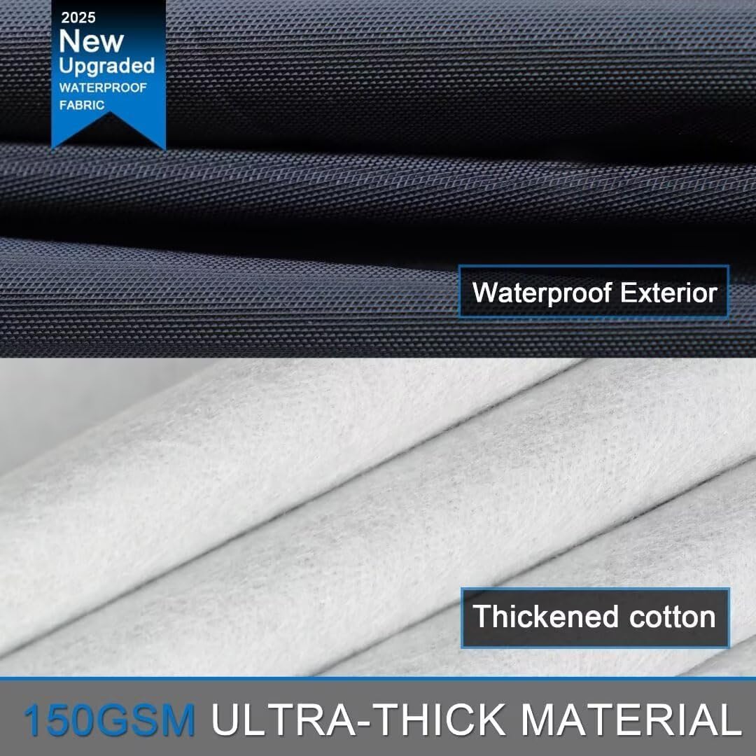 Toyota Tundra Truck Cover Custom Fit 2021-2026 Double Cab/CrewMax Cab Short Bed(5.5'-6.5') with Door Zipper, 10 Layers Pickup Truck Cover Waterproof All Weather, Car Tarp for Wind Dust Sun Protector.