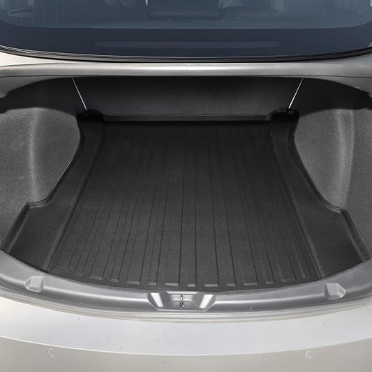 Premium Cargo Liner for Teslа Model 3 AWD Long Range RWD 2017-2019 - 100% Protection - Custom Fit Car Trunk Mat - Easy-to-Wash & All-Season Black Cargo Mat - 3D Shaped Laser Measured Trunk Liners