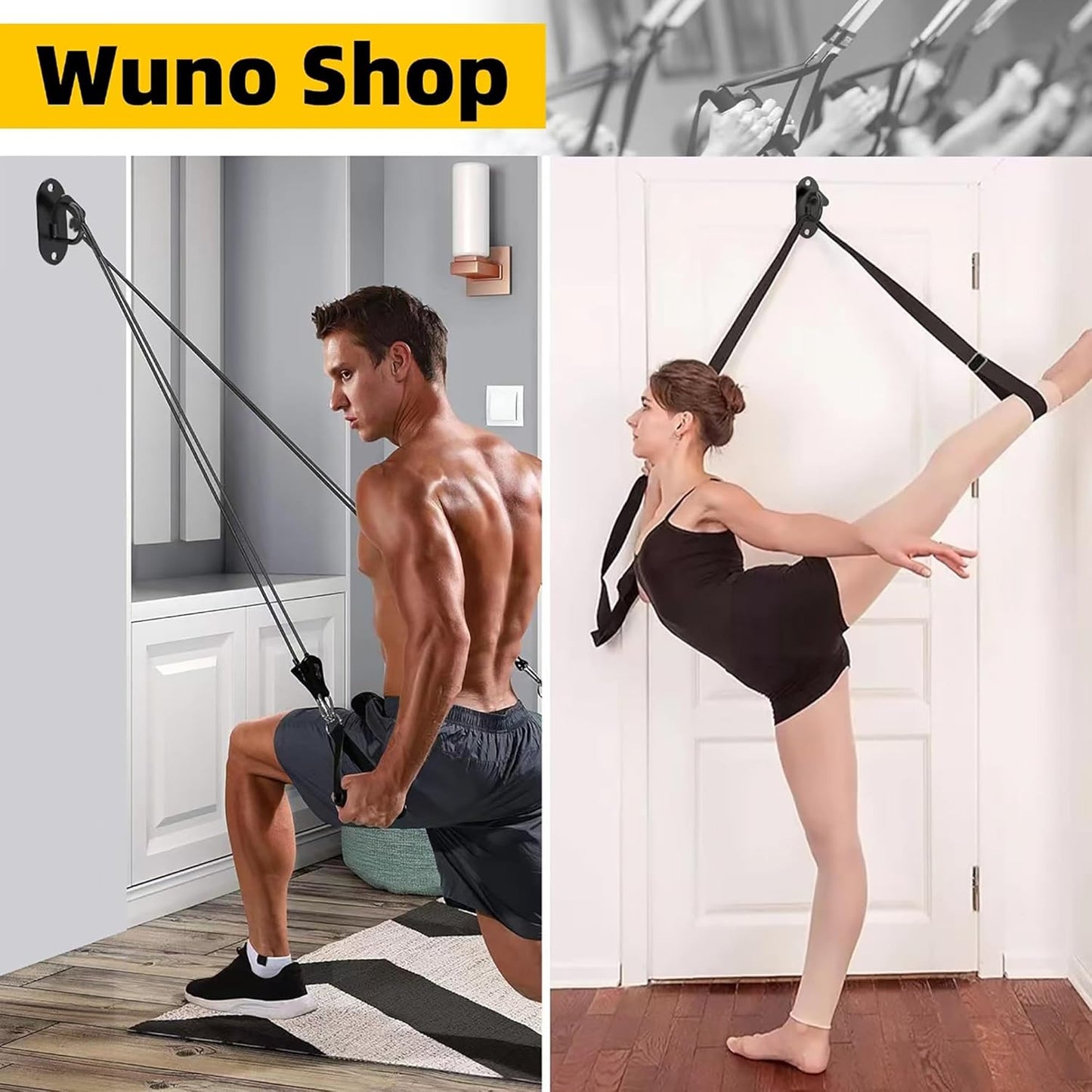 Resistance Band Wall Anchors System, Wall Mount Workout Anchors for Exercise Bands