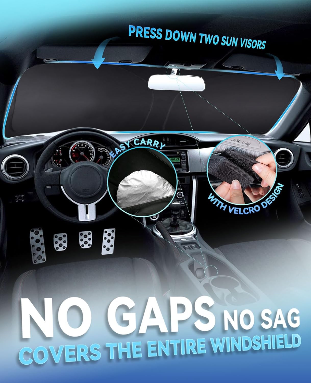 Sun Shade for Sportage Windshield Sunshades for 2022 2023 2024 2025 Kia Sportage SUV Windshield Cover Front Window Shields 240T Silver Coating Protector Sun Visor Blocks UV Rays Car Accessories