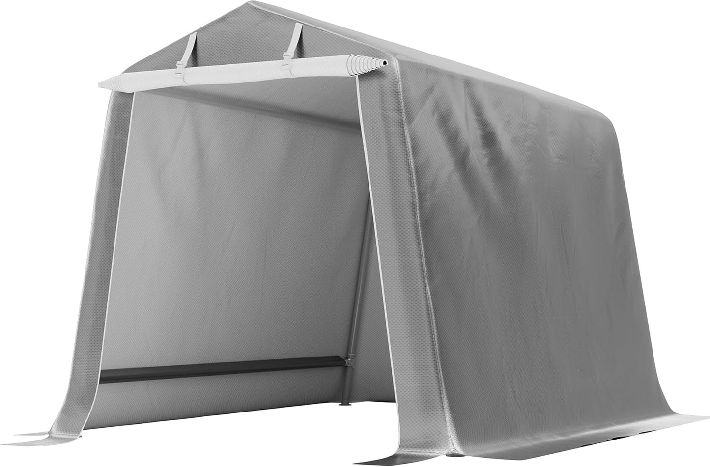 Shintenchi 6x6ft Outdoor Portable Storage Shelter Shed,Carport Storage Shed with Roll-up Zipper Door, Heavy Duty UV Resistant and Waterproof Tarp, Storage for Motorcycle, Bike, Garden Tools