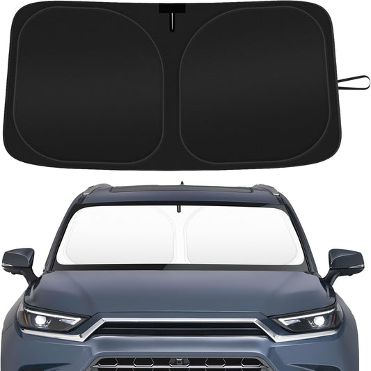 Car Windshield Sun Shade Compatible with 2020 2021 2022 2023 2024 2025 Toyota Highlander Accessories Sunshade Custom for Highlander L LE XLE Limited Platinum Windshield Sun Visor