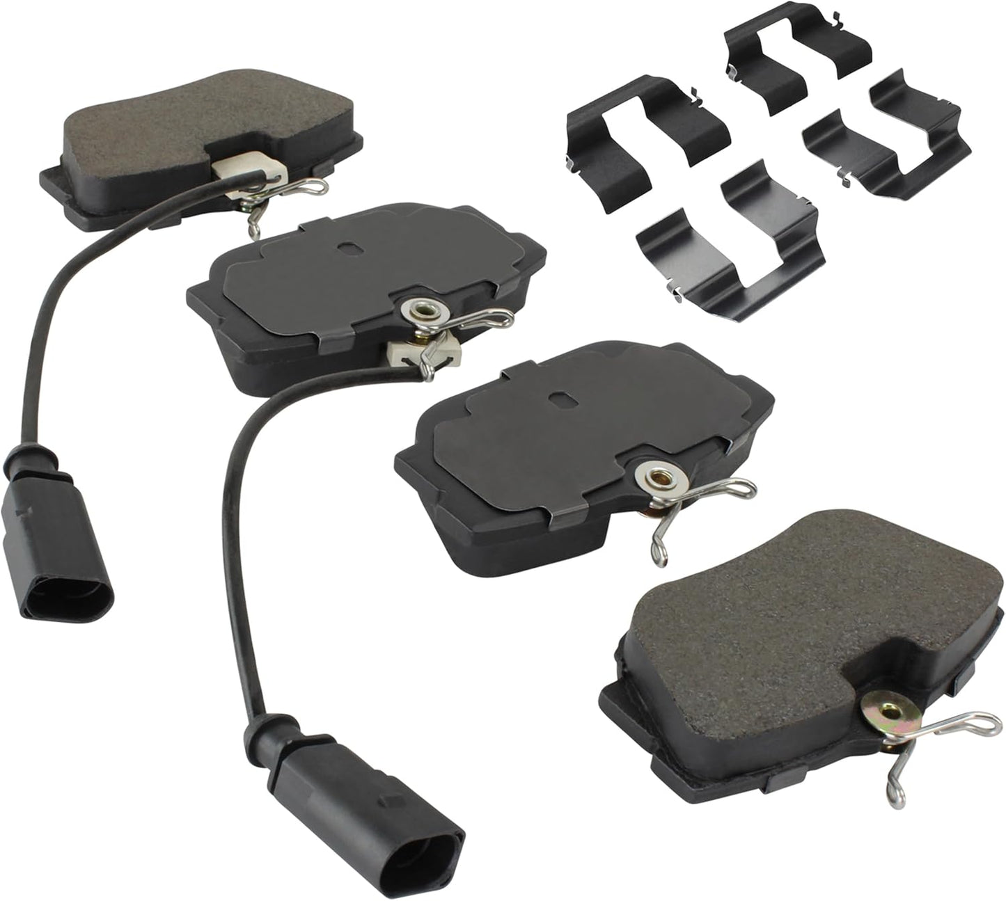 Premium Semi-Metallic Rear Brake Pads (1001-0877BM) Compatible with Volkswagen EuroVan 2001-2003, Volkswagen Sharan 2002-2008