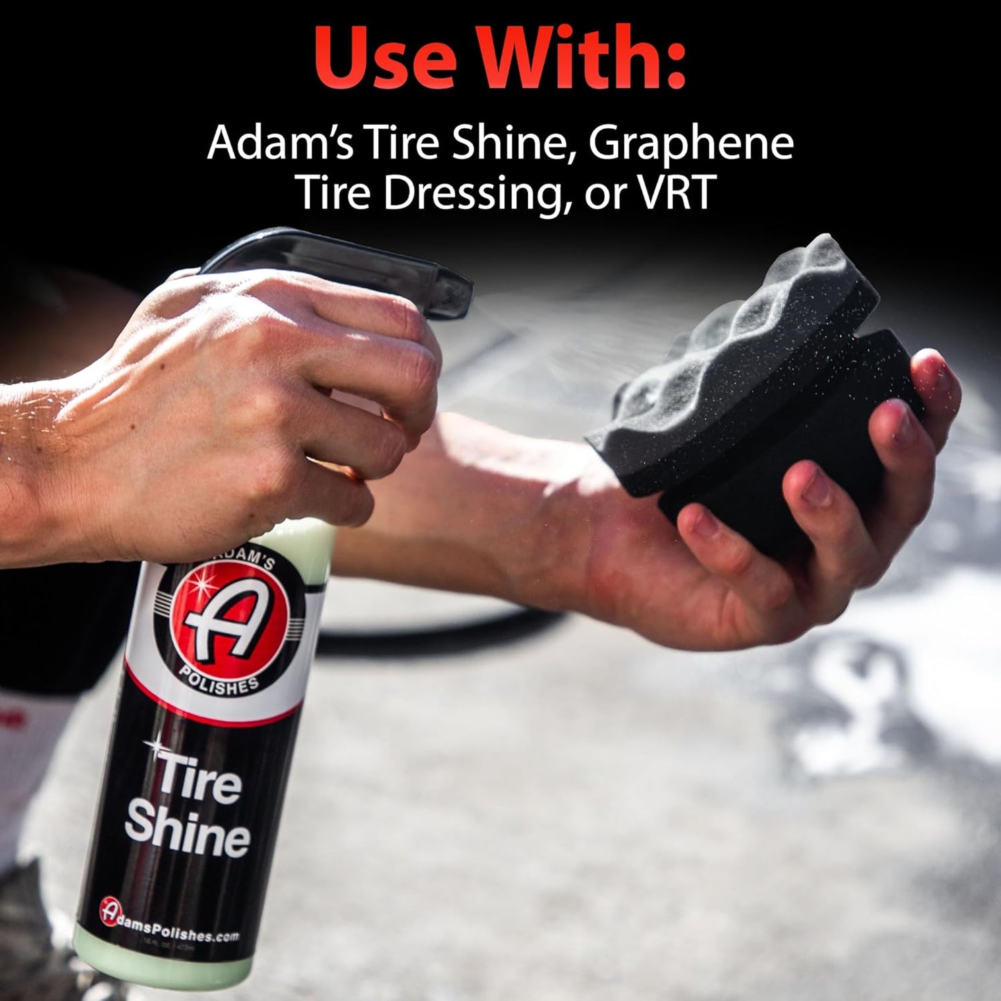 Adam's Polishes Pro Tire Hex Grip Applicator (3 Pack) - Tire Shine Car Detailing Foam Sponge Tool|Car Cleaning Supplies After Car Wash Tire Cleaner | for Vinyl Rubber & Trim Accessories-Wheel Cleaner