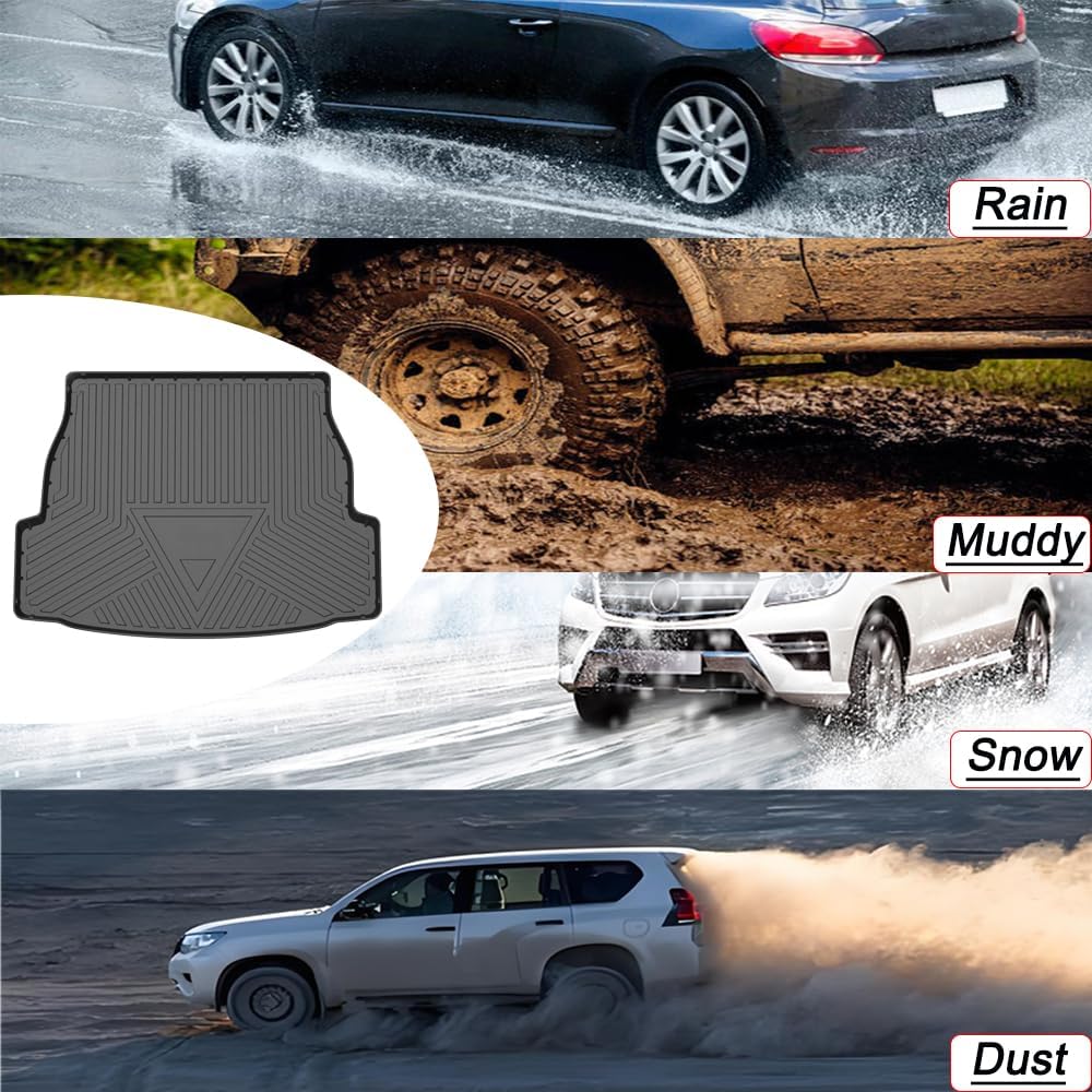 RAV4 Cargo Liner - Compatible with RAV4 2019 2020 2021 2022 2023 2024 2025 Models,All-Weather Rear Trunk Tray Cargo Mats Custom Fit for Toyota RAV-4,3D Tech Waterproof Durable Flexible Accessories