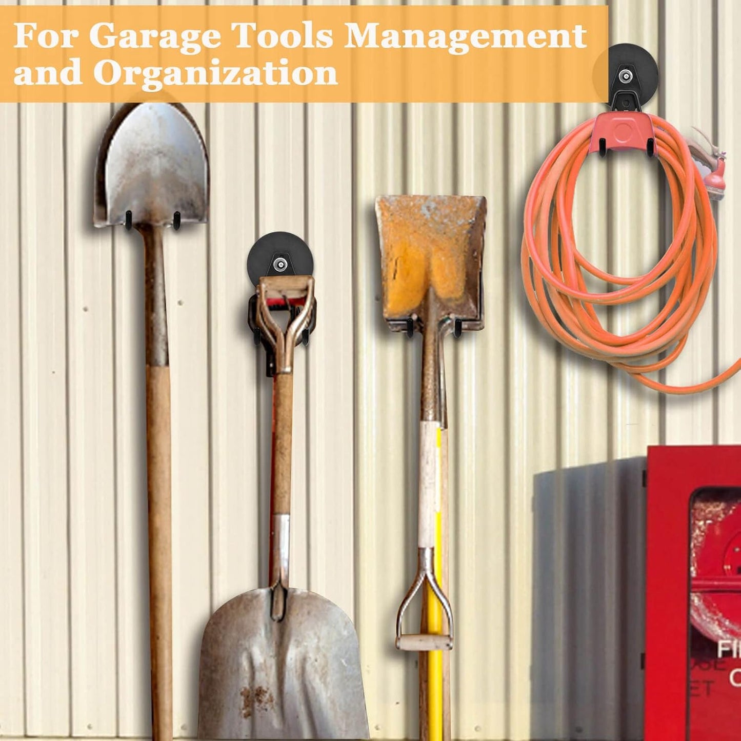 Strong Magnetic Hooks Heavy Duty, 2.59" (66 mm) Garage Magnet Hooks with Anti-Slip Coating, 2 Pcs Industrial Strength Utility Magnet Hooks, for Cordless Drills Hanging Metal Cabinets Tool Pegboard