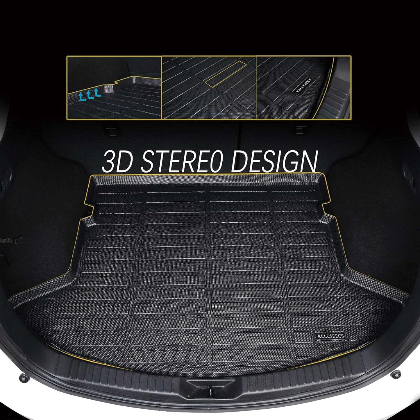KELCSEECS Floor Mats & Cargo Liner for 2025 2024 2023 2022 Corolla Cross(Fit Hybrid & Gas) FWD All Weather Floor Liners Car Mats Cargo Mat Trunk Mat Corolla Cross Floor Mats Trunk Liner Accessories