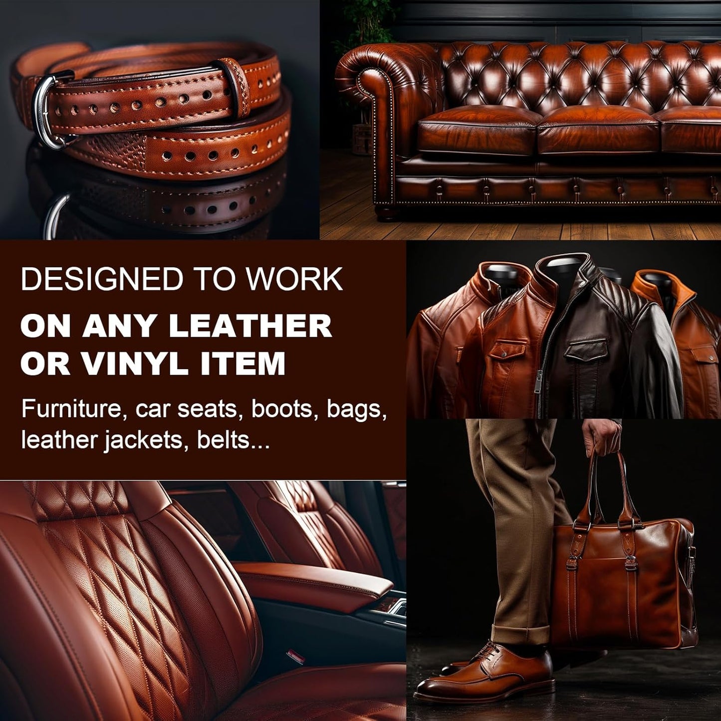 Leather Scratch Repair Balm-Leather Color Restorer for Couches Leather Scratch Remover for Carseat Boots Leather Couch Scratch Repair Couches (Black)