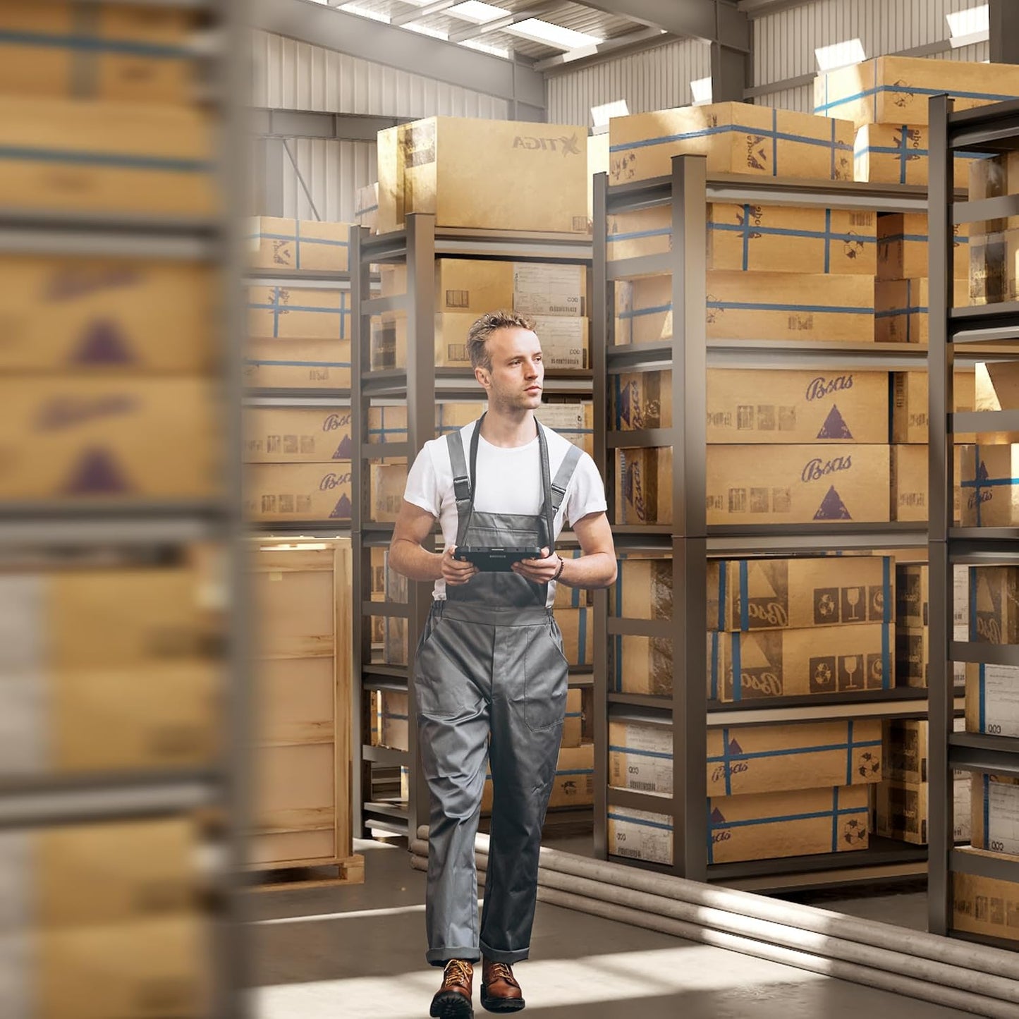 78" H,Metal Garage Shelving Heavy Duty 5-Tier Adjustable Storage Shelves Easy to Assemble, Garage Organization with 4500lbs Capacity,Shelving Racks for Storage,Ideal for Garage,Basement,Warehouse