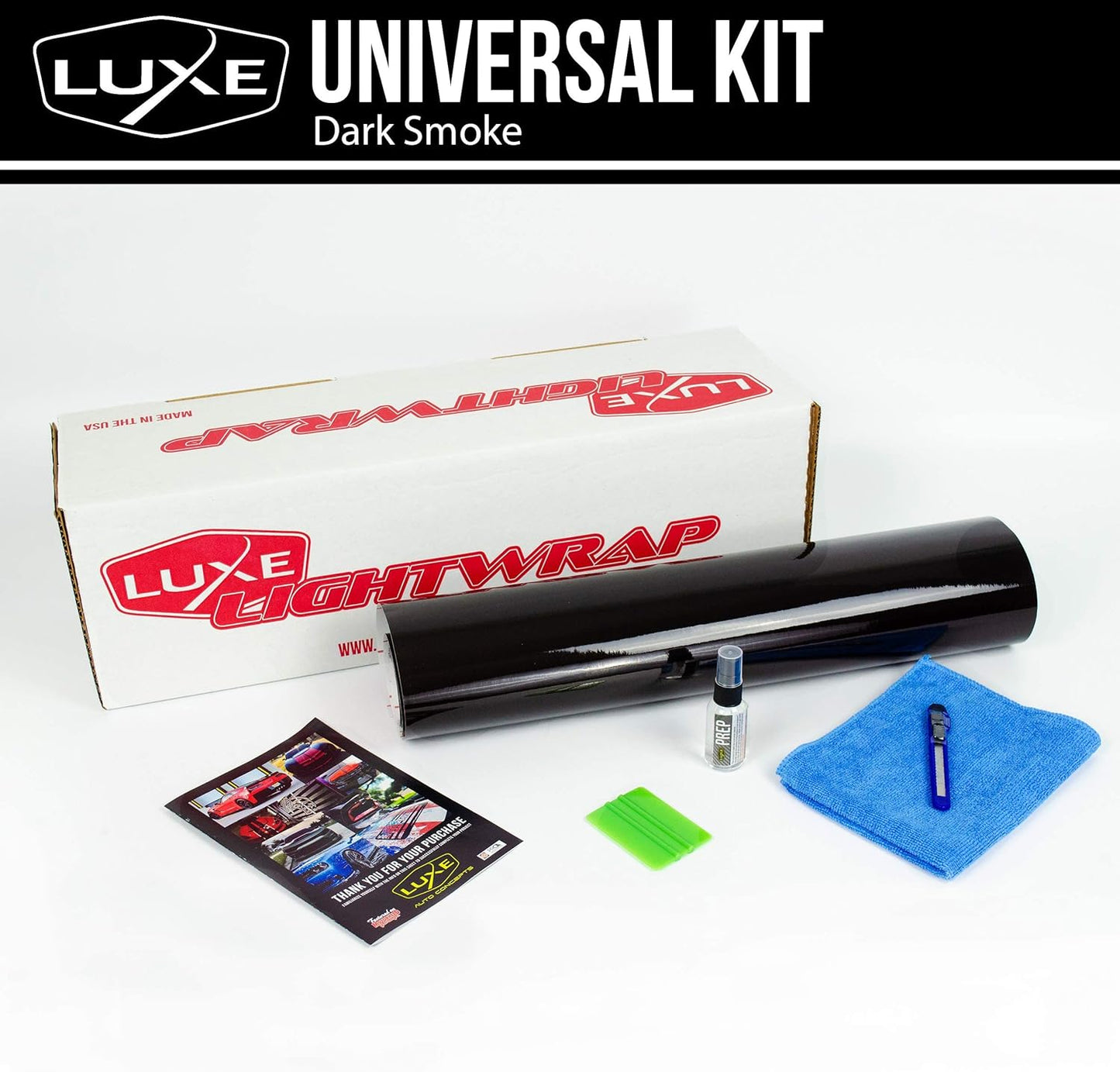 Luxe LightWrap Dark Smoke Universal Headlight Tint Light Tail Kit (20” x 2 Yard)