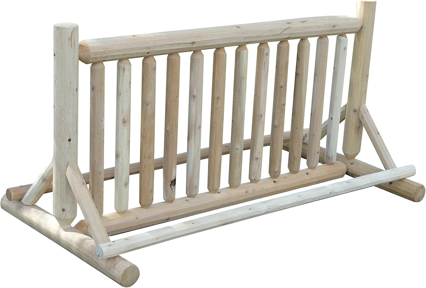 13-Place Bike Log Rack, Outdoor Bike Stand, Freestanding Commercial Bicycle Storage Racks, Standing Rack for Bikes, Bicycle Parking Floor Stand, Ebike Racks, Fat Tire Bikes for Men - Unfinished